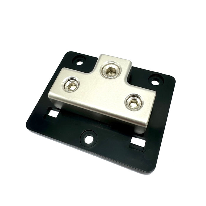 1/0 or 4 Gauge Input to 2 x 4 or 8 Gauge Output Power/Ground Distribution Block