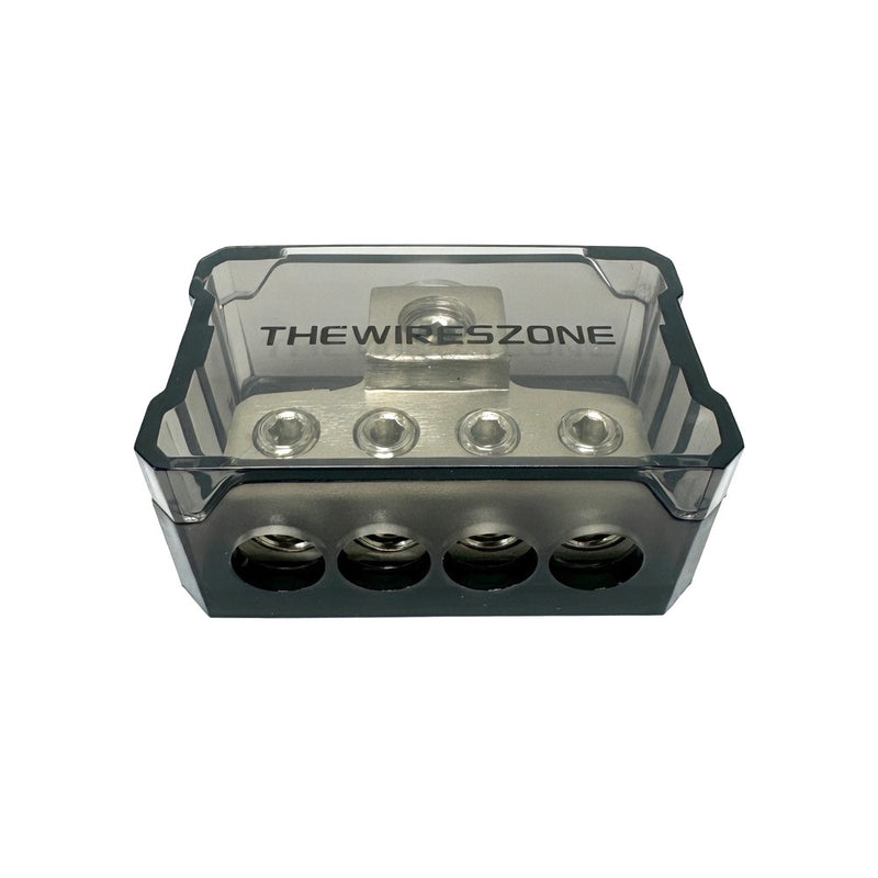 1/0 Or 4 Gauge Input to 4 x 8 Gauge Output Power Ground Distribution Block