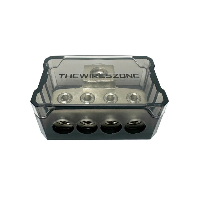 1/0 Or 4 Gauge Input to 4 x 8 Gauge Output Power Ground Distribution Block