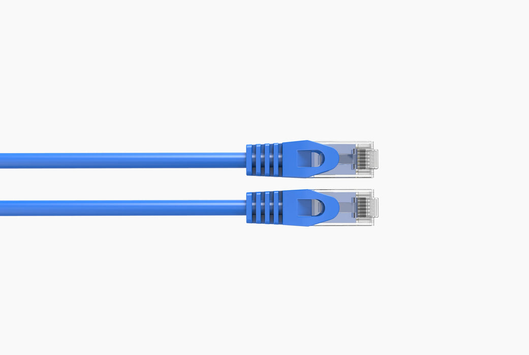 Cat6 Blue Slim Patch Cable 28AWG Bare Copper RJ-45 Ethernet Cable 3ft (1-10 Pack)