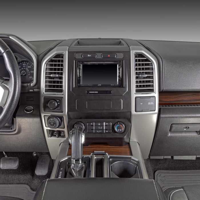 Metra 95-5869CH Double DIN Stereo Install Dash Kit for Select FORD F-SERIES TRUCKS (with single-zone climate controls) 2015-2022