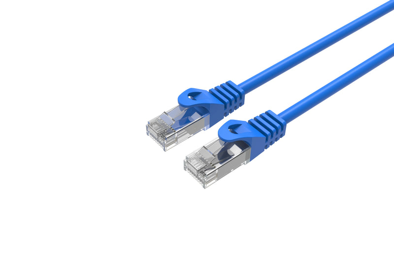 25ft Cat6 Slim Patch Cable 26AWG Bare Copper RJ-45 Ethernet Cable Blue (1 to 10 Pack)