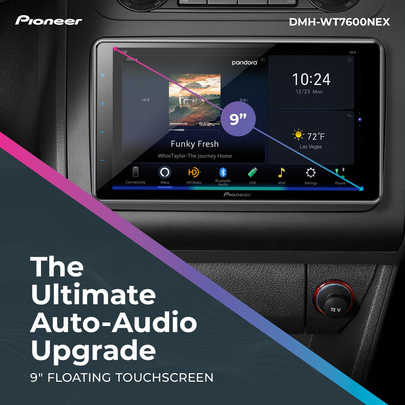 Pioneer DMH-WT7600NEX 9" Touchscreen Digital Multi Media Receiver with Apple Carplay Android Auto
