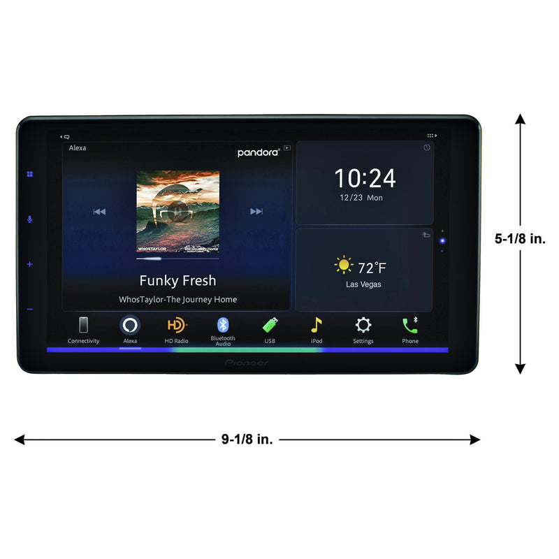 Pioneer DMH-WT7600NEX 9" Touchscreen Digital Multi Media Receiver with Apple Carplay Android Auto