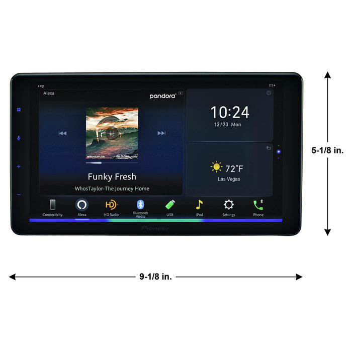 Pioneer DMH-WT7600NEX 9" Touchscreen Digital Multi Media Receiver with Apple Carplay Android Auto