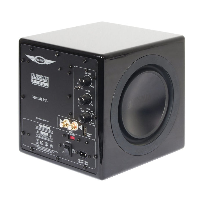 Earthquake Sound MiniMe-P63 Compact 6.5" Powered Subwoofer with Dual Passive Radiators, 6.5-inch Black