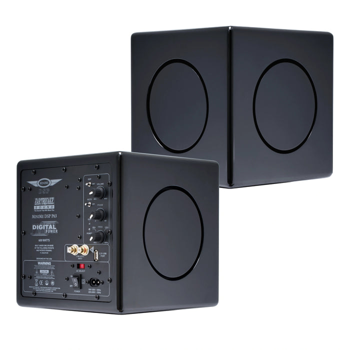 Earthquake Sound MiniMe-P63 Compact 6.5" Powered Subwoofer with Dual Passive Radiators, 6.5-inch Black