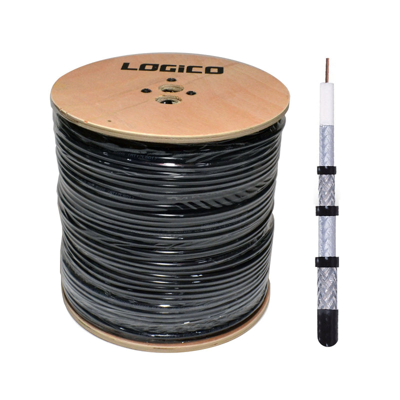RG6 Quad Shield Direct Burial 18AWG Wire CMX Coax 3GHz Outdoor Cable 1000ft