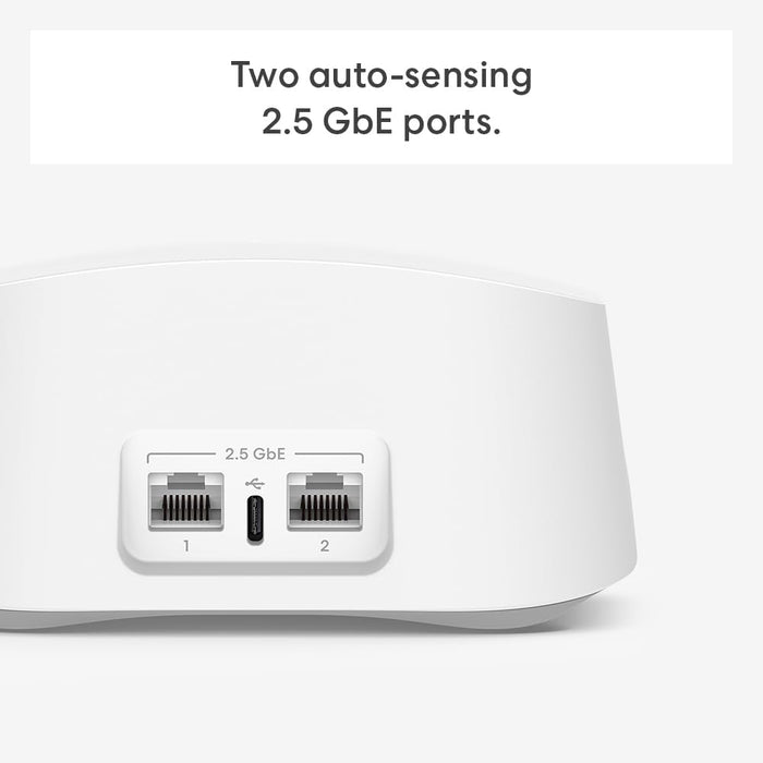 eero 7 Dual-band Mesh Wifi 7 Router BE5000 2.5 Gigabit Ethernet and 1.8 Gbps Wireless Speeds