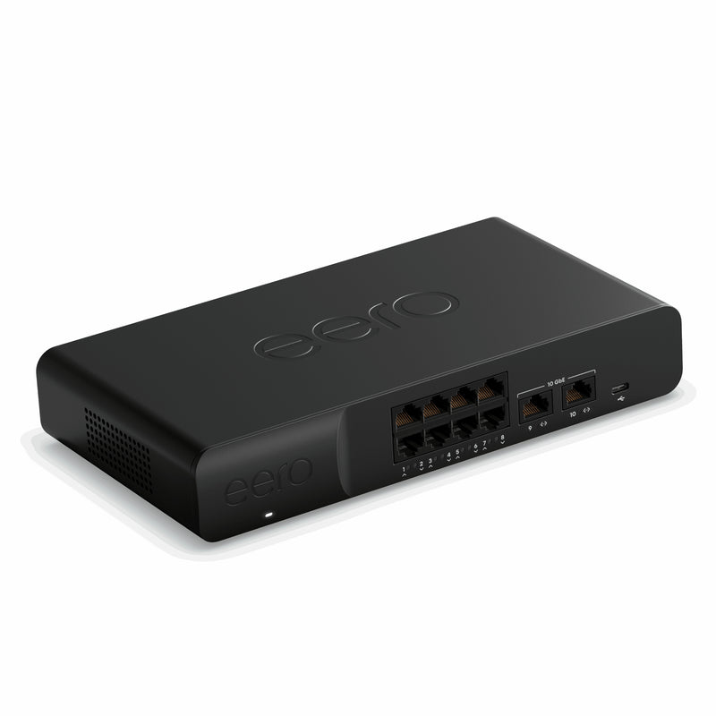 eero PoE Gateway 10-Port Router and PoE Switch Two 10 GbE ports and Eight 2.5 GbE PoE+ ports