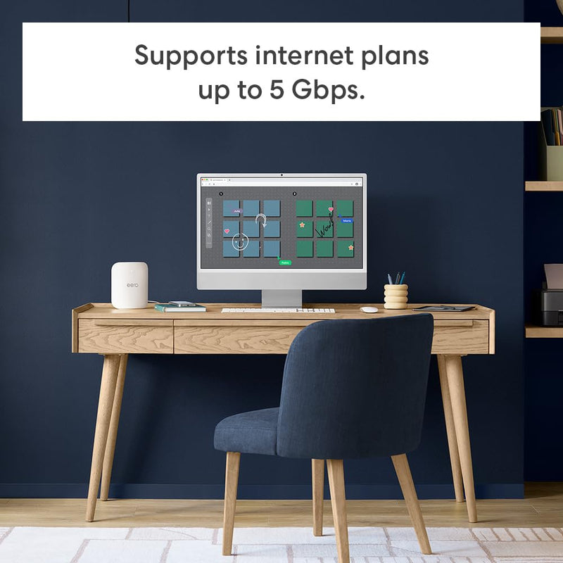 eero Pro 7 Tri-band Mesh Wifi 7 Router BE10800 5 Gigabit Ethernet and 3.9 Gbps Wireless Speeds
