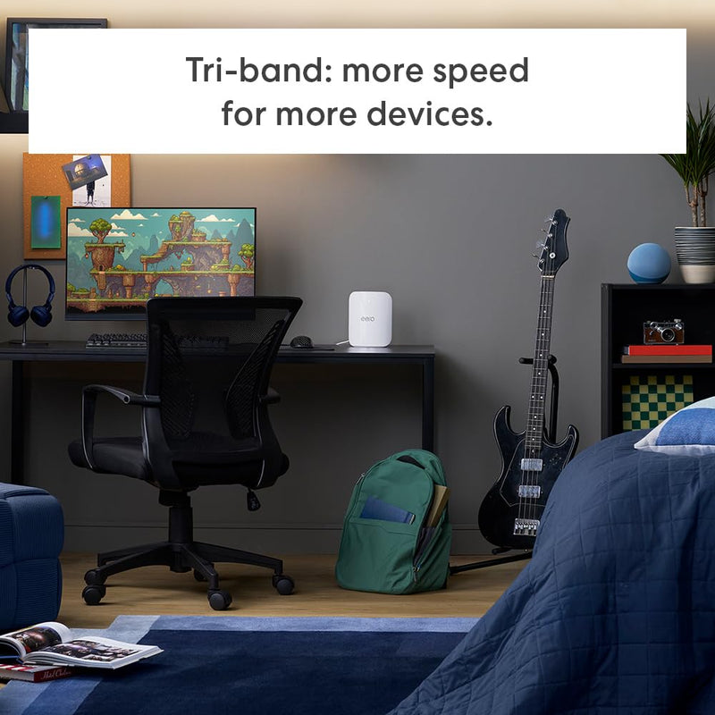 eero Pro 7 Tri-band Mesh Wifi 7 Router BE10800 5 Gigabit Ethernet and 3.9 Gbps Wireless Speeds