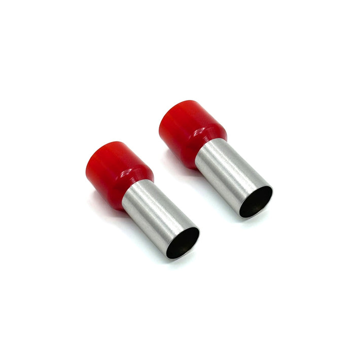 The Wires Zone 1/0 Gauge Wire Ferrule Connectors Red Barrel - (25 pack)