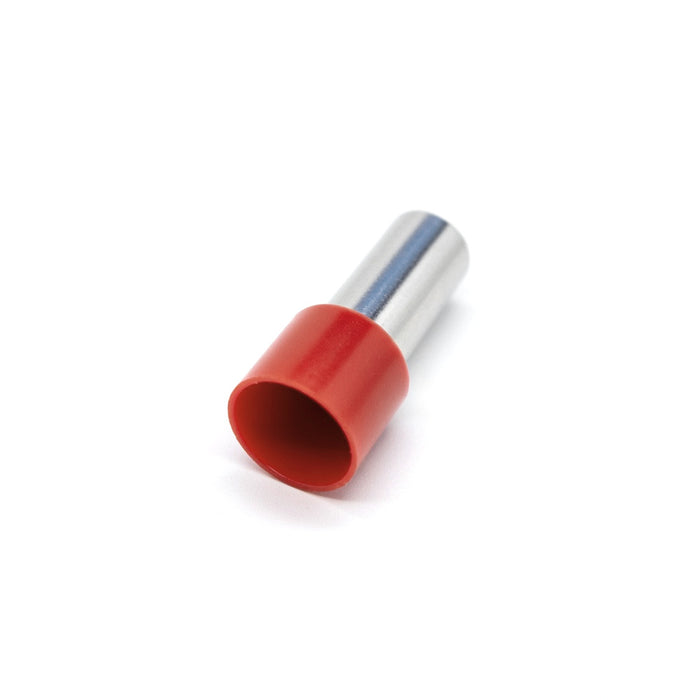 The Wires Zone 1/0 Gauge Wire Ferrule Connectors Red Barrel - (25 pack)