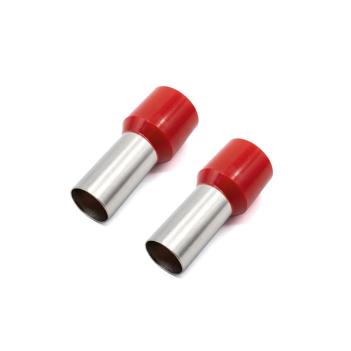 The Wires Zone 4 Gauge Wire Ferrule Connectors Red Barrel - (25 pack)