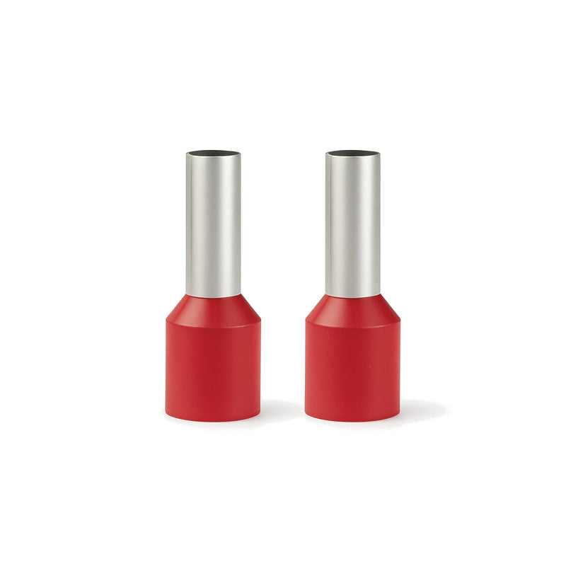 The Wires Zone 8 Gauge Wire Ferrule Connectors Red Barrel - (25 pack)