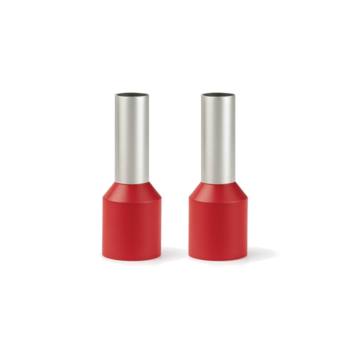 The Wires Zone 8 Gauge Wire Ferrule Connectors Red Barrel - (25 pack)