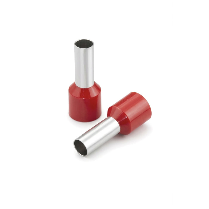 The Wires Zone 8 Gauge Wire Ferrule Connectors Red Barrel - (25 pack)