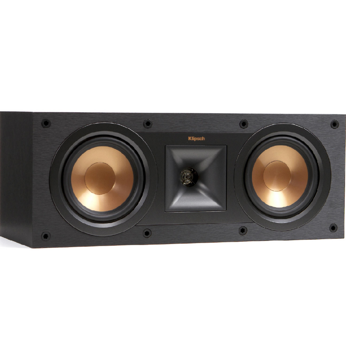 Klipsch R-25C 400W 8 Ohms 5.25" Copper-Spun High-Output Center Channel Speaker - Black