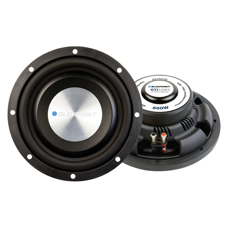 Blaupunkt GTJ10W3 Slim Line 10" inch 600 Watt Max Single Voice Coil 4 Ohm Subwoofer (each)