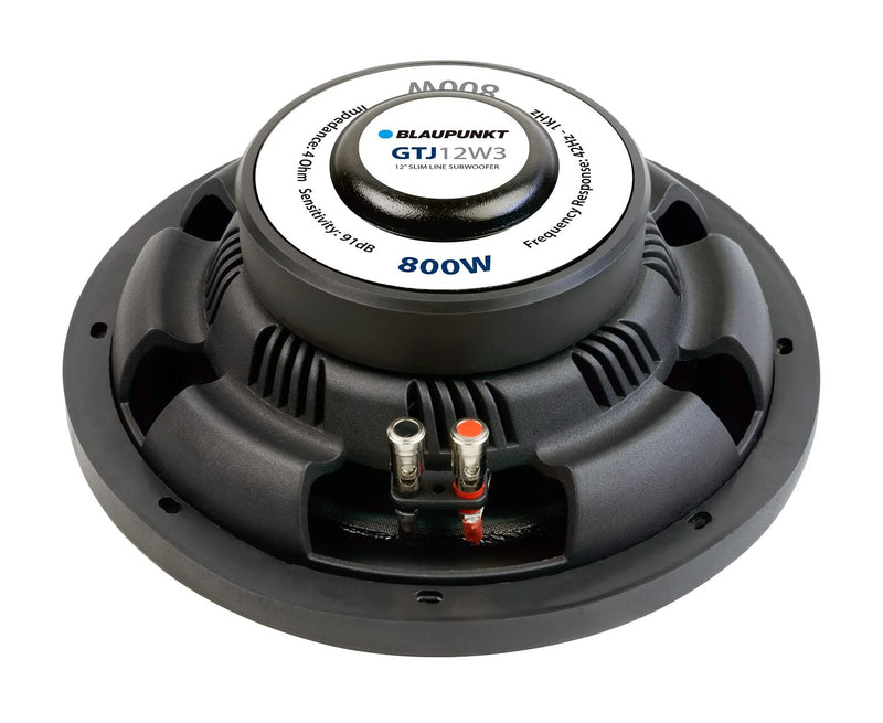 Blaupunkt GTJ12W3 Slim Line 12" inch 800 Watt Max Single Voice Coil 4 Ohm Subwoofer (each)