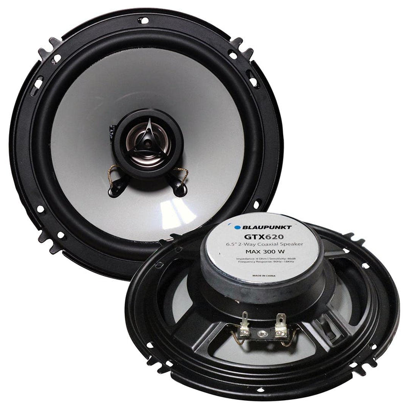 Blaupunkt GTX620 6.5" 300W Max 2-Way 4 Ohm Car Audio Coaxial Speakers (pair)