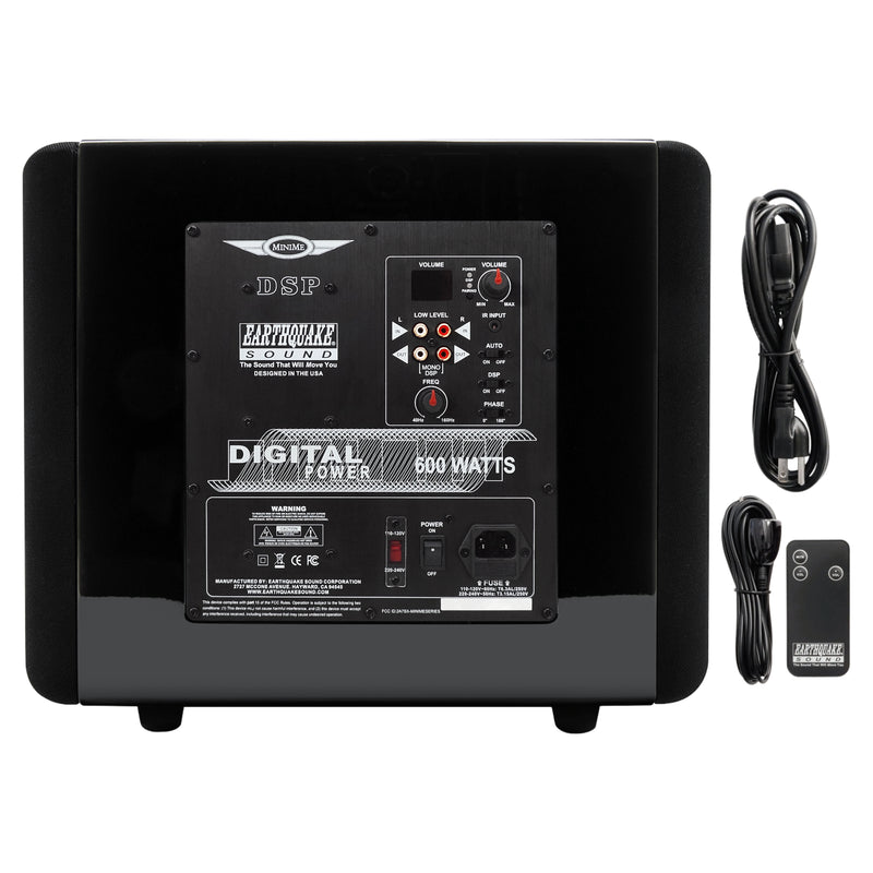 Earthquake Sound MiniMe DSP P-10 Compact Powered Subwoofer 10" 600W DSP Control and SLAPS Passive Radiator Technology