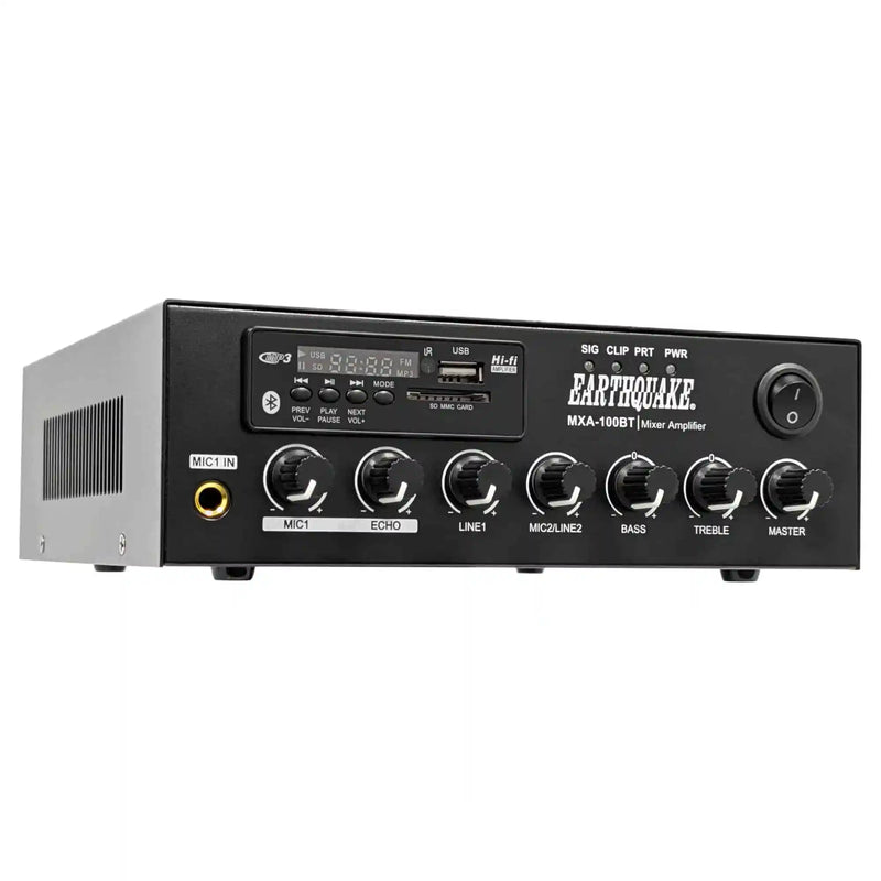 Earthquake Sound MXA-100BT 70/100/8 ohm Volt 100W 1-Channel Class D Mixer Audio Amplifier