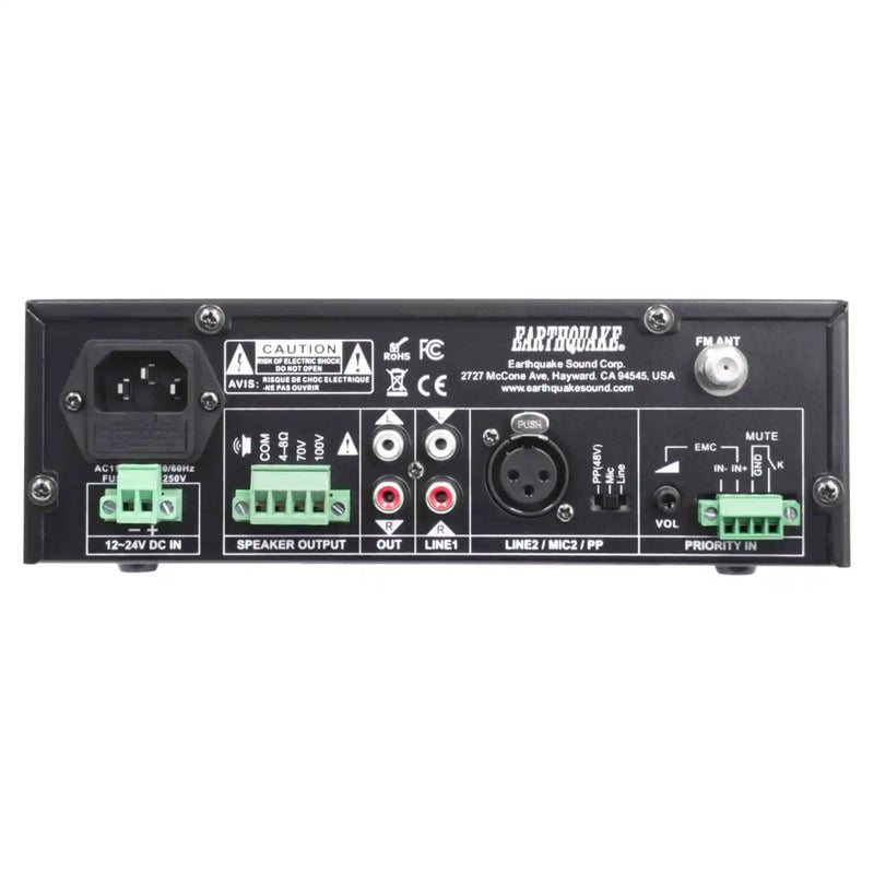 Earthquake Sound MXA-100BT 70/100/8 ohm Volt 100W 1-Channel Class D Mixer Audio Amplifier