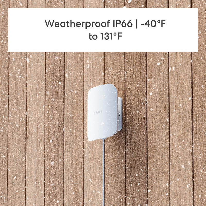 eero Outdoor 7 Dual-band Mesh Wifi 7 Router BE5000 Weatherproof IP66 with 30W PoE+ AC Adapter