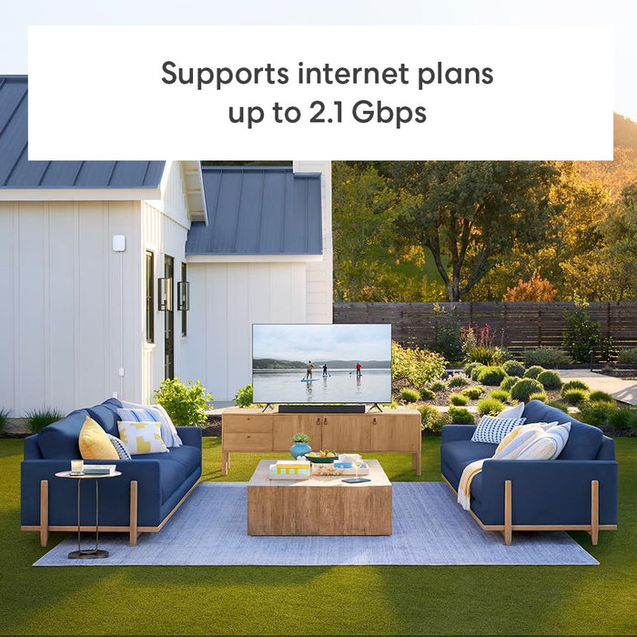 eero Outdoor 7 Dual-band Mesh Wifi 7 Router BE5000 Weatherproof IP66 with 30W PoE+ AC Adapter
