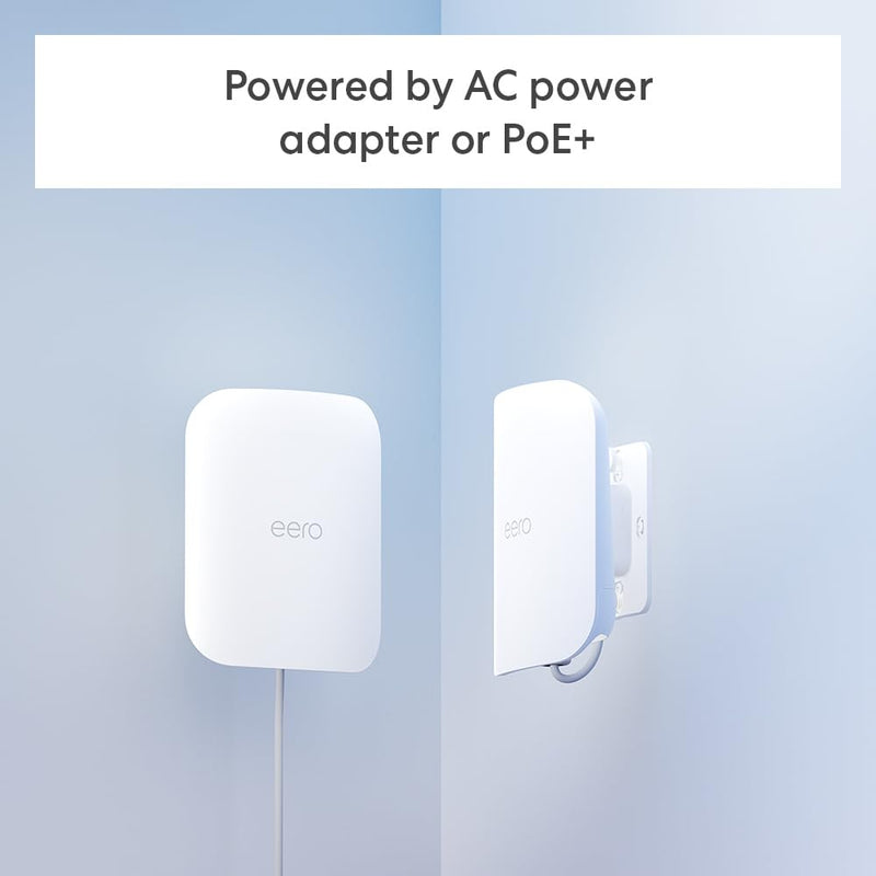 eero Outdoor 7 Dual-band Mesh Wifi 7 Router BE5000 Weatherproof IP66 with 30W PoE+ AC Adapter