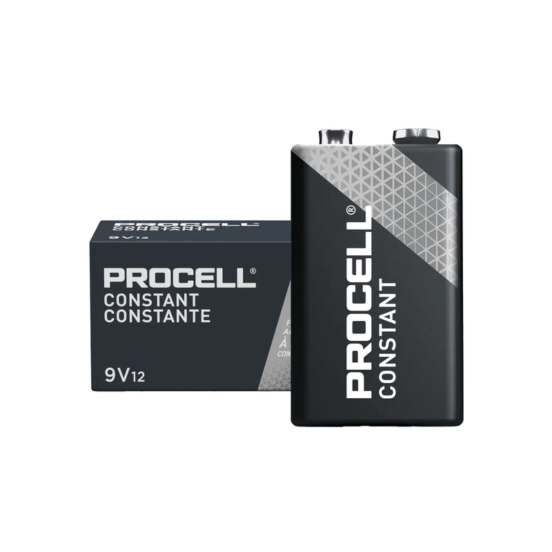 PROCELL Constant Size 9 Volt Industrial 9V Alkaline Battery - (12 Pack)