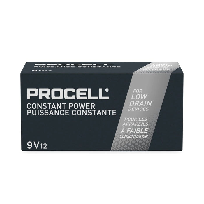 PROCELL Constant Size 9 Volt Industrial 9V Alkaline Battery - (12 Pack)