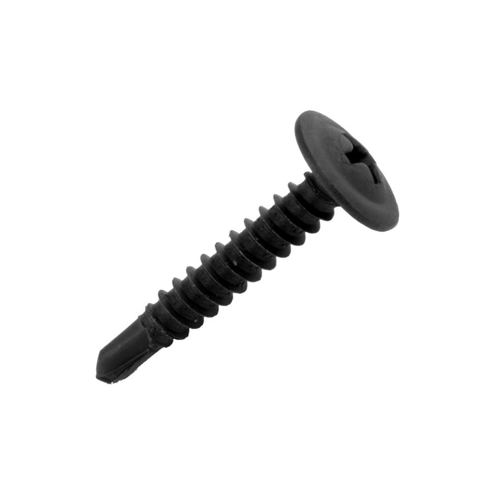 Black Phosphate Phillips Wafer Head #8 Self Tapping/Drilling Screws 1" inch (100 pack)