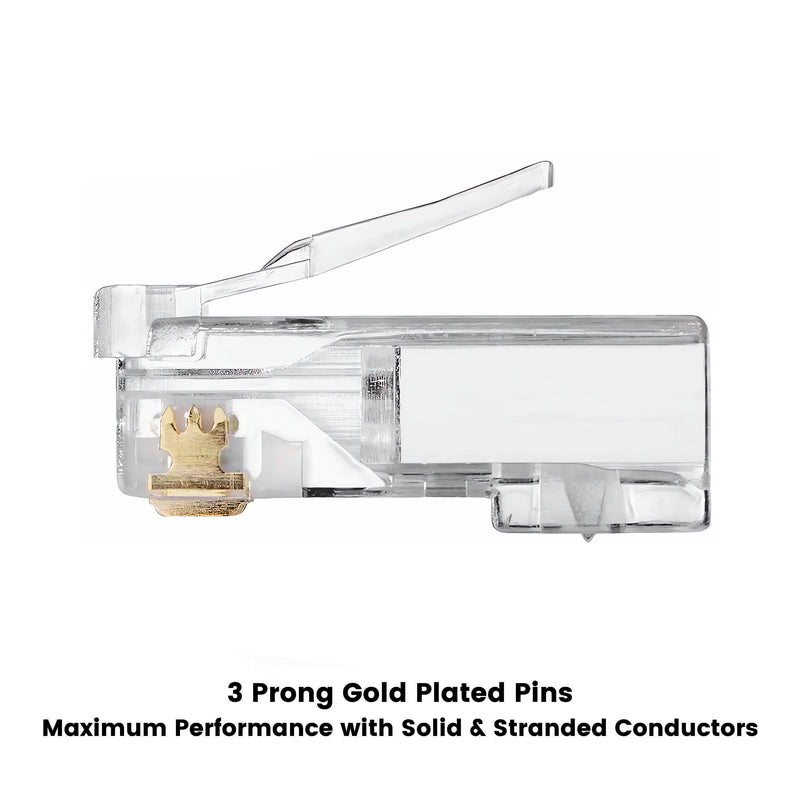 Cat6 Cat6a Pass Through RJ45 End Modular Plug UTP Ethernet Unshielded Connectors