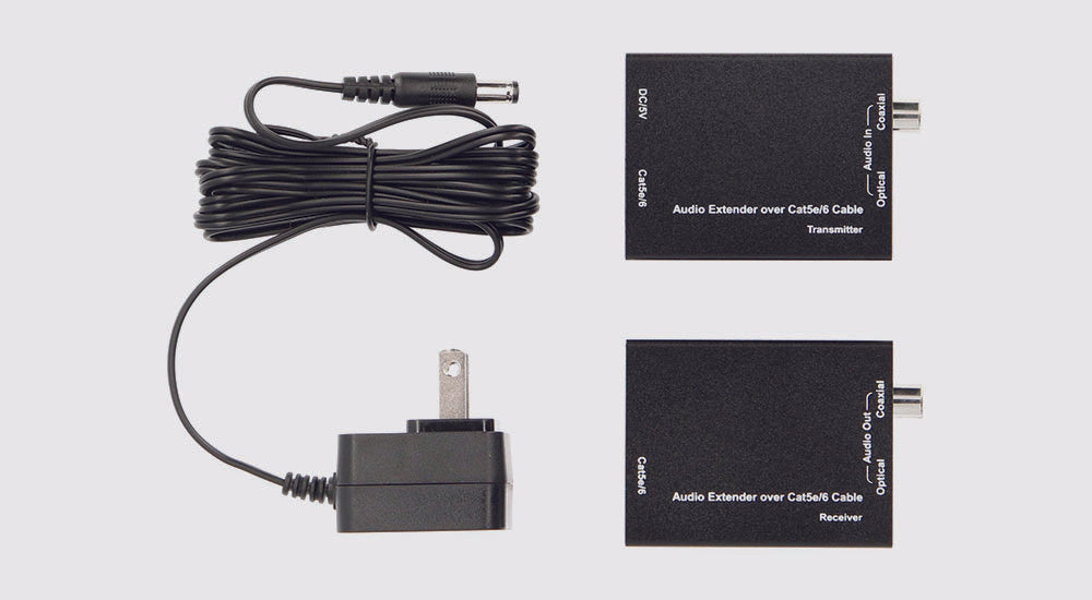 Digital Audio Extender over CAT5e CAT6 Ethernet Up to 300 meters (990ft)