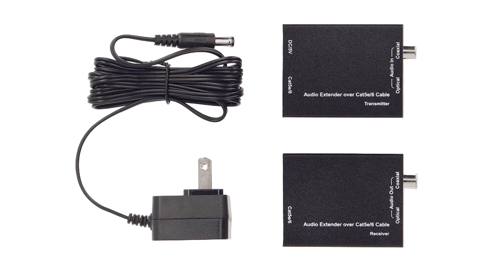 Digital Audio Extender over CAT5e CAT6 Ethernet Up to 300 meters (990ft)
