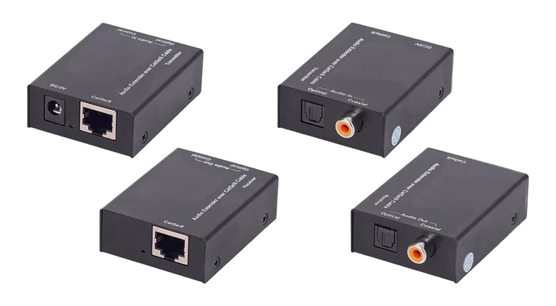 Digital Audio Extender over CAT5e CAT6 Ethernet Up to 300 meters (990ft)