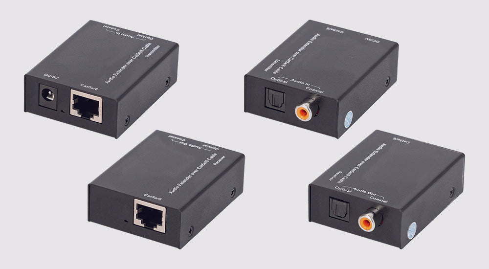 Digital Audio Extender over CAT5e CAT6 Ethernet Up to 300 meters (990ft)