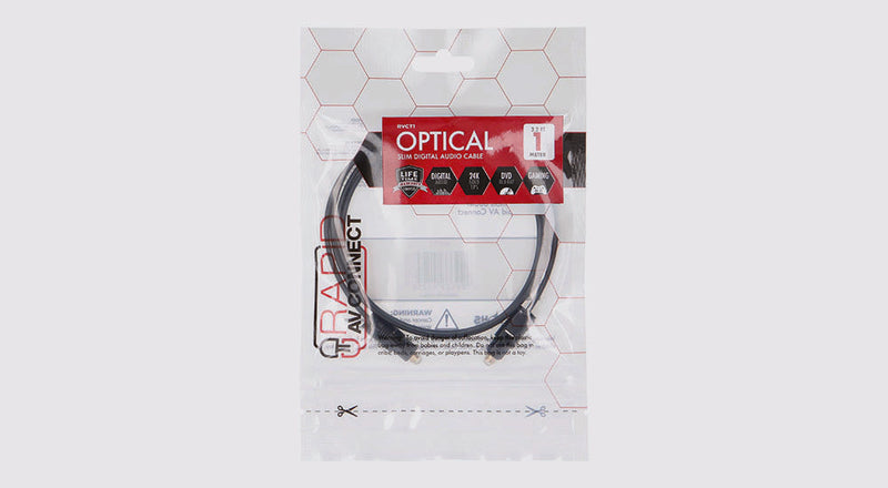High Quality Digital Optical Audio Slim Toslink Cable Wire Black - 3.2ft - 9.8ft