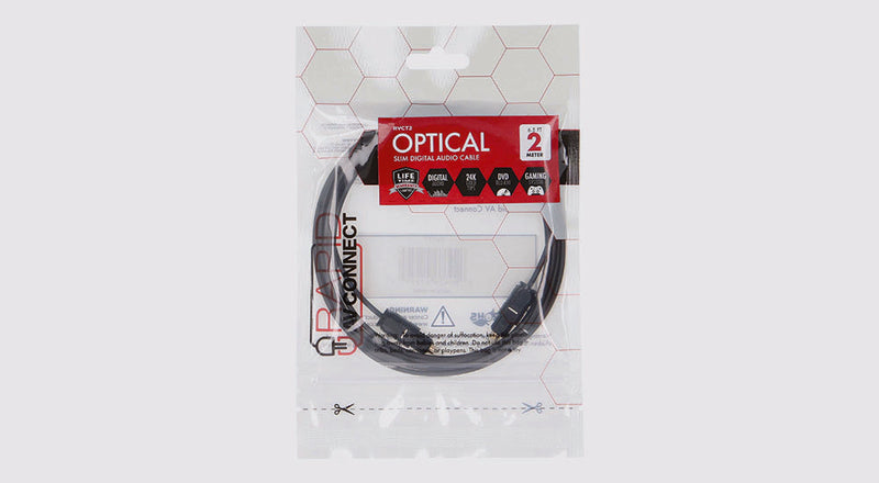 High Quality Digital Optical Audio Slim Toslink Cable Wire Black - 3.2ft - 9.8ft