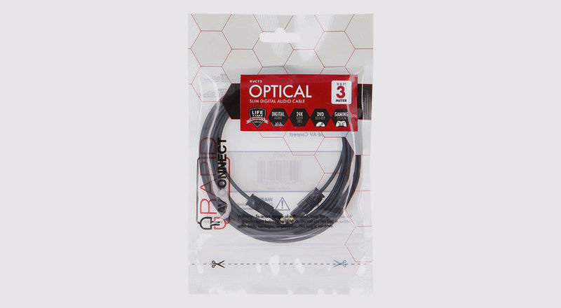 High Quality Digital Optical Audio Slim Toslink Cable Wire Black - 3.2ft - 9.8ft