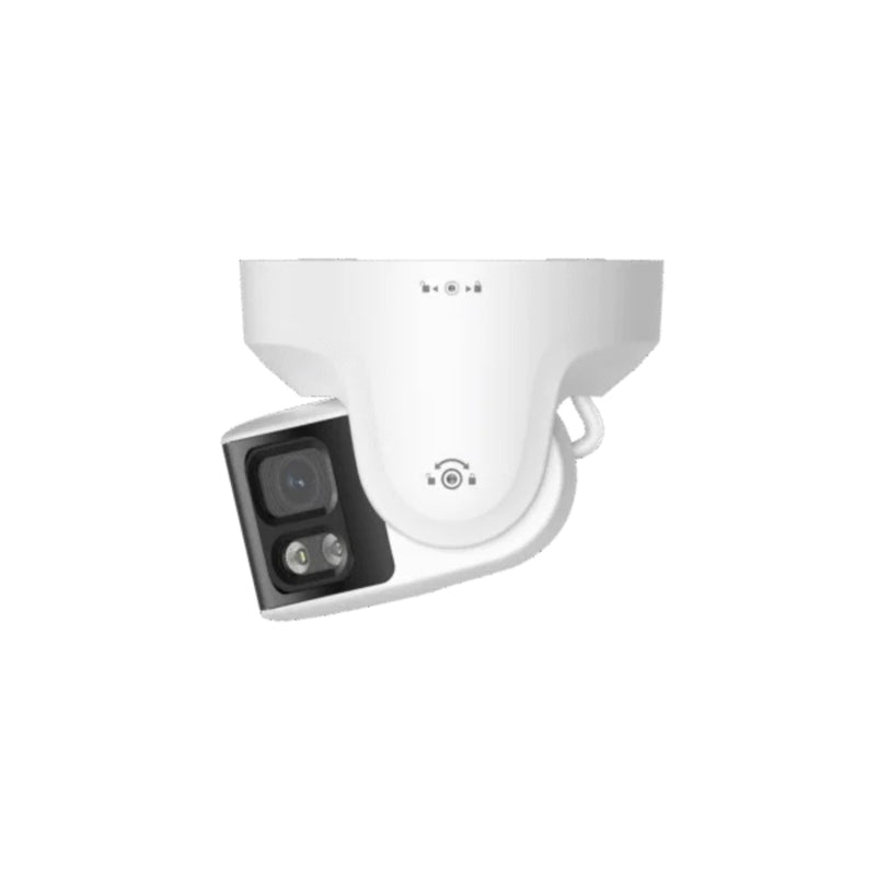 8MP 4mm Fixed IP Dual Lens Panoramic Hybrid Smart Night Vision AI Lite with Built-in Mic & Speaker