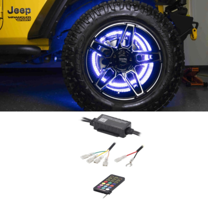 Heise HE-RGBW1-W14 14" LED Wheel Light Set IP68 For RGBW-CB1 and HE-RGBW-CB RGBW Connect Controller with Remote