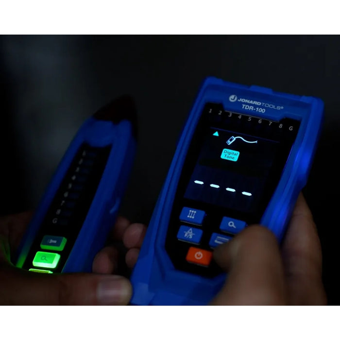Jonard Tools TDR-100 Network Cable Tester with Probe & LCD Display for RJ45 Connections from 6.6 ft to 1,312 ft