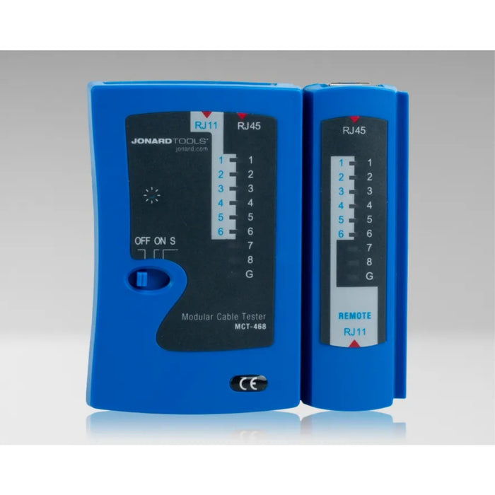 Jonard Tools MCT-468 Modular Cable Tester for RJ45 RJ12 RJ11 Cables