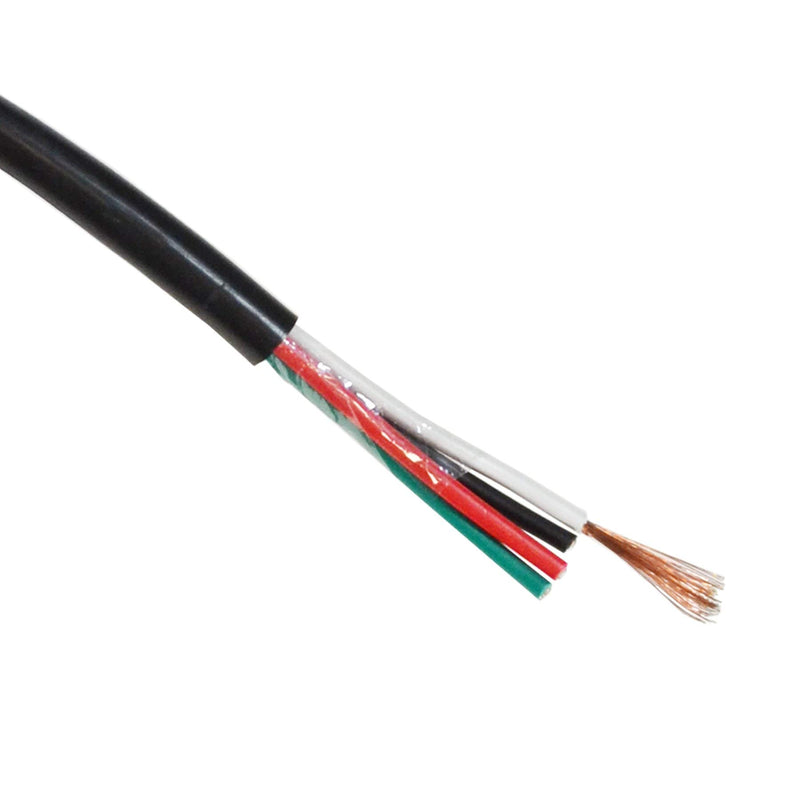 Speaker Wire Audio Cable 14/4 AWG in-Wall Outdoor Direct Burial UV Black 250ft