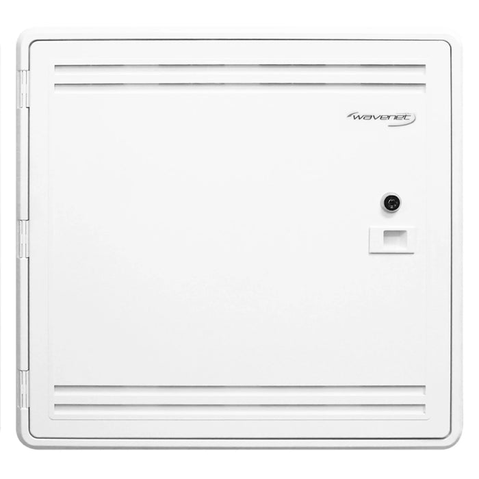 Wavenet 15" Plastic Empty Structured Wiring Enclosure Lockable Vented Door - White