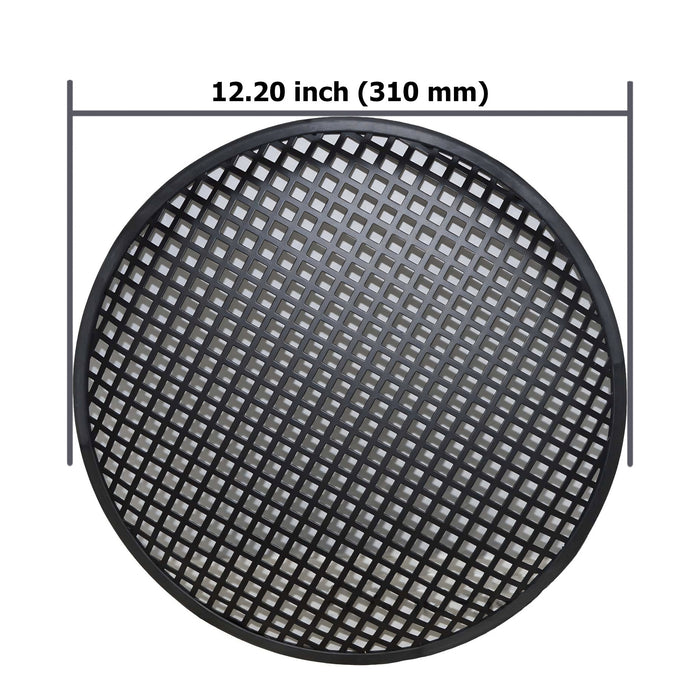 12" Metal Speaker/Subwoofer Waffle Mesh Grille with Clips & Screws (pair)